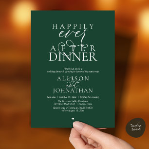 Invitación Bosque Cena Felices para Siempre Boda Moderna