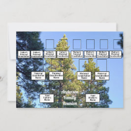 Invitación Bosque de árbol de pino de familia familiar