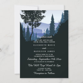 Invitación Bosque de bosques azules, Boda ruso