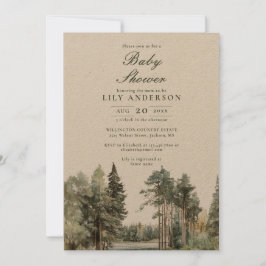 Invitación Bosque de bosques de selva acuático ruso Baby Show