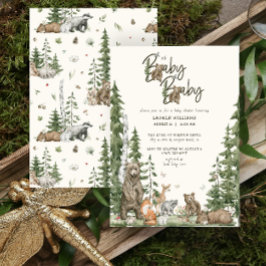Invitación Bosque de bosques neutros de género Oh Baby Baby S