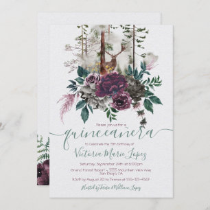 Invitación Bosque de bosques Quinceañera 15º cumpleaños