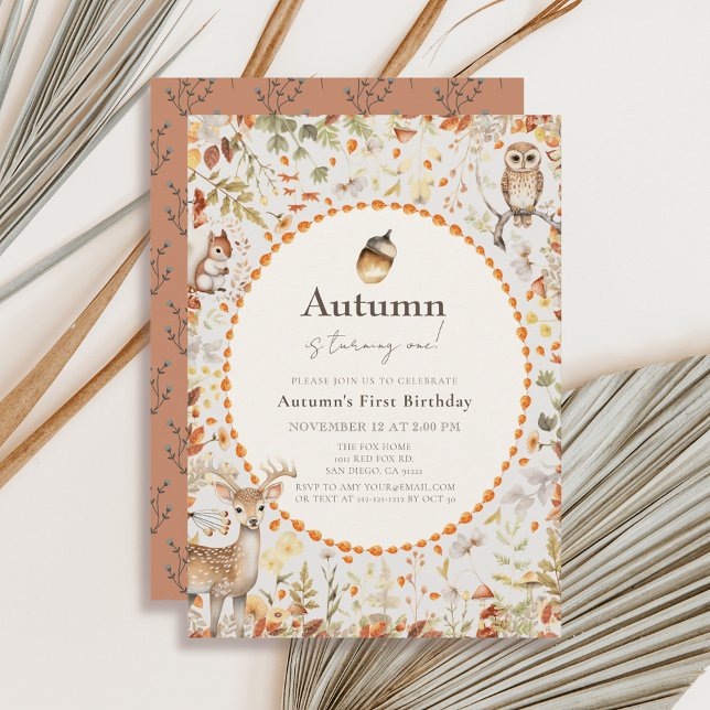 Invitación Bosque de champiñones de los animales de Woodland  (Subido por el creador)