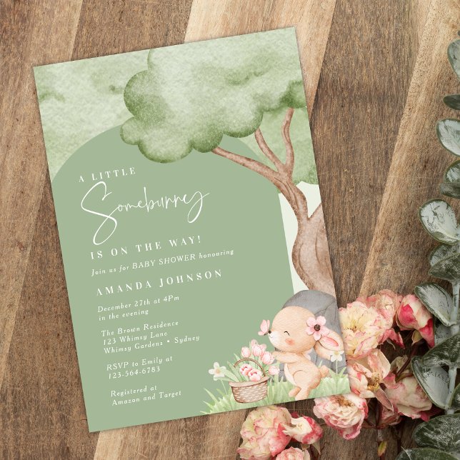 Invitación Bosque de conejos, ducha de bebé en el bosque (Subido por el creador)