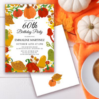 Bosque de hongos de calabaza otoño 60 cumpleaños