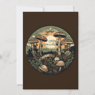 Invitación Bosque de hongos punk