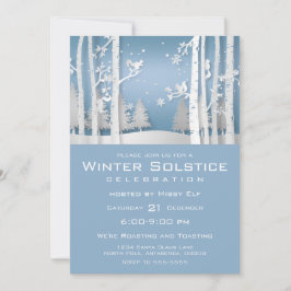Invitación Bosque de invierno de Papercut y ardillas