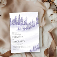 Bosque de invierno en Boda gris de lavanda de niev