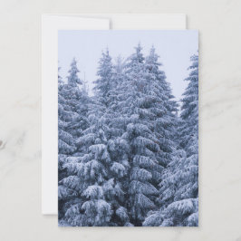 Invitación Bosque de invierno mágico - azul, personalizado