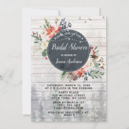 Invitación Bosque de invierno ruso enciende ducha de novia fl