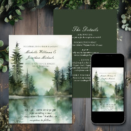 Invitación Bosque de los lagos de las montañas rusas todo en 