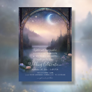 Invitación Bosque de montaña Woodland Fantasy Elegant Wedding