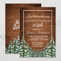 Bosque de Nieve y Pino Rural Tiara Quinceañera