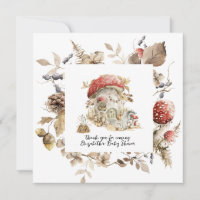 Bosque de otoño champiñones Baby Shower