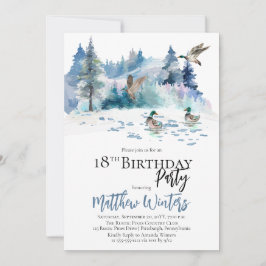 Invitación Bosque de Woodland Naturaleza 18a Fiesta de Cumple