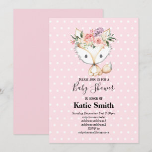 Invitación bosque de zorros, lindo