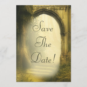 Invitación Bosque Encantado Arco Guardar la Fecha