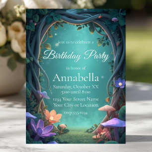 Invitación Bosque Encantado Cuento de Hadas
