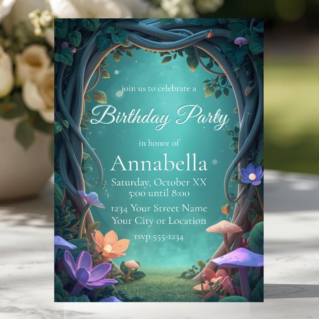 Invitación Bosque Encantado Cuento de Hadas (Subido por el creador)