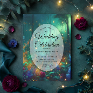Invitación Bosque Encantado de Joyas Radiantes Boda