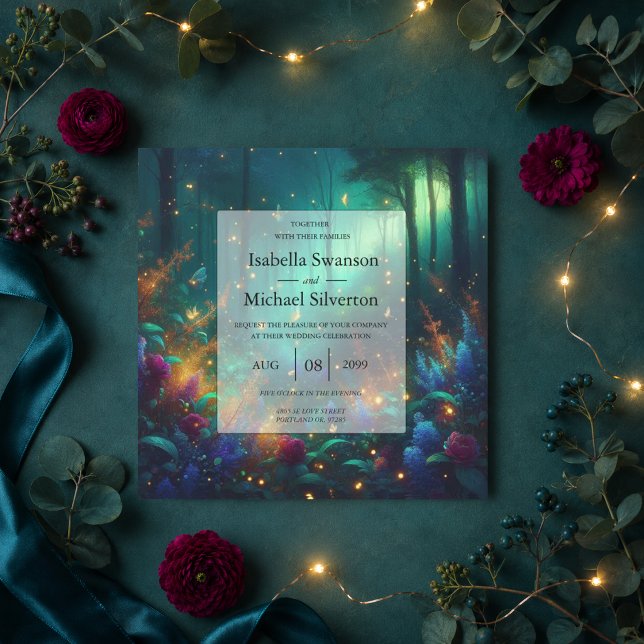 Invitación Bosque Encantado de Joyas Radiantes Boda (Subido por el creador)