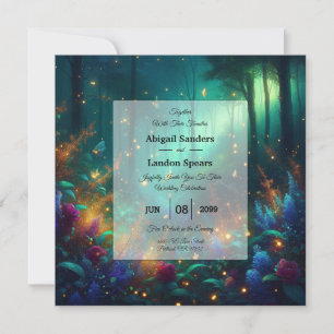 Invitación Bosque Encantado de Joyas Radiantes Boda