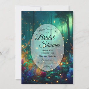 Invitación Bosque encantado de joyas radiantes Ducha de novia