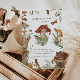 Invitación Bosque Encantado de Otoño Hada | Cumpleaños