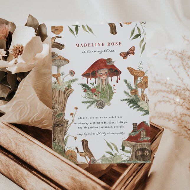 Invitación Bosque Encantado de Otoño Hada | Cumpleaños (Subido por el creador)