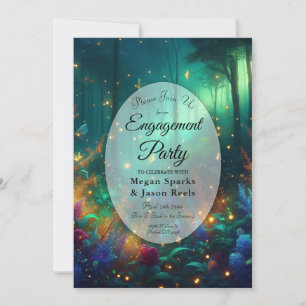 Invitación Bosque encantado del compromiso de las joyas radia