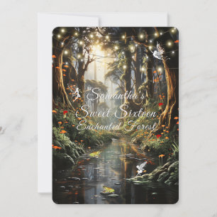 Invitación Bosque Encantado Dulces Dieciséis Hadas Ranas