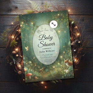 Invitación Bosque Encantado Esmeralda Verde