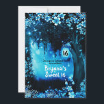 Invitación Bosque Encantado Fantasía Bosque Azul Dulces 16<br><div class="desc">Personalizar para cualquier evento.</div>