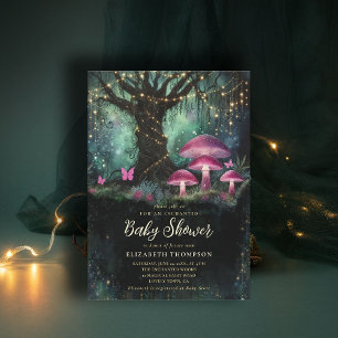 Invitación Bosque Encantado Fiesta de Bebé del Árbol Mágico d