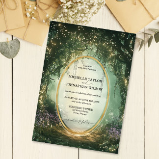 Invitación Bosque Encantado Floral Victoriano Vintage Elegant