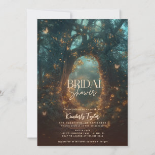 Invitación Bosque Encantado Luces de Hadas Despedida de Solte