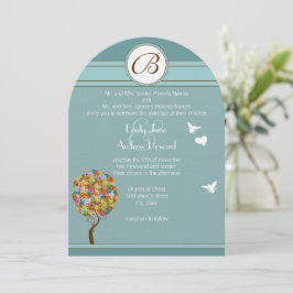Invitación Bosque Encantado Parche Floral Cuento de Hadas Árb