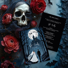Invitación Bosque espeluznante de la pareja de recién casados