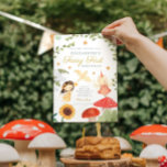 Invitación bosque Fairy First Birhroom Mushroom Woodland<br><div class="desc">Esta invitación a la ducha de bebé con un champiñón de color pastel es la invitación de cumpleaños más dulce de la historia. Puede personalizar de sus invitaciones eligiendo entre tantos tipos de papel,  formas y textos diferentes de su elección para que sean únicos y especiales.</div>