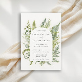 Invitación Bosque Fern Mountain Woodland Arch Boda moderno