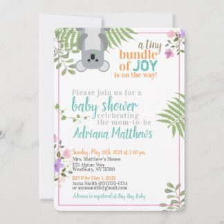 Invitación Bosque Floral de Alegría Pequeño Paquete de Cumple