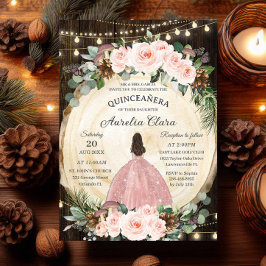 Invitación Bosque floral floral de Quinceanera
