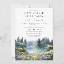 Bosque junto al lago de boda floral Felices para s