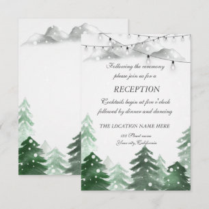 Invitación Bosque,Luces de Cadena,Recepción de Boda