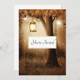 Invitación Bosque mágico con Boda de luces de hadas