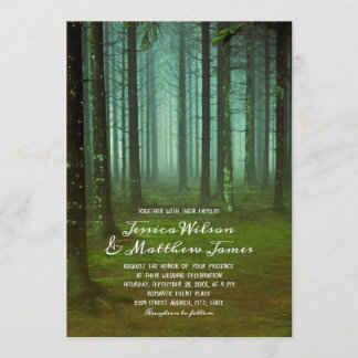 Invitación Bosque Mágico Rústico Bosque Mágico Bosque Caída B