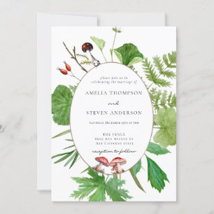 Invitación Bosque Mushroom   Boda de Woodland