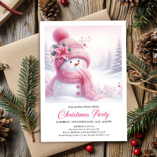 Invitación Bosque Nevado Rústico Navidad Imprimible para Niño