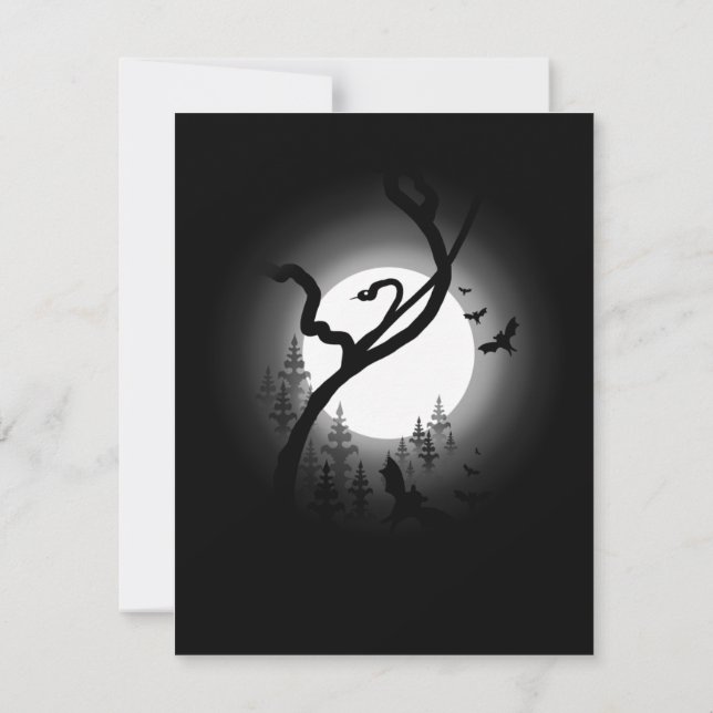 Invitación Bosque nocturno encantado (Reverso)