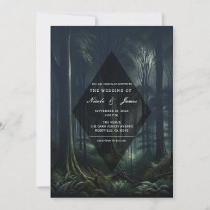 Invitación Bosque Oscuro en el Crepúsculo Nupcial